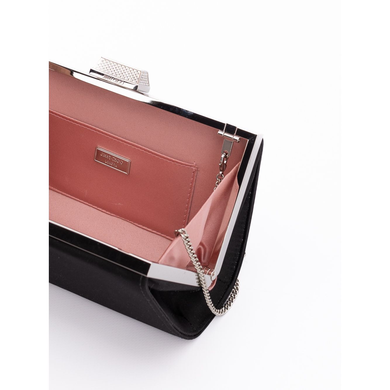 Jimmy Choo Black Satin Crossbody Bag