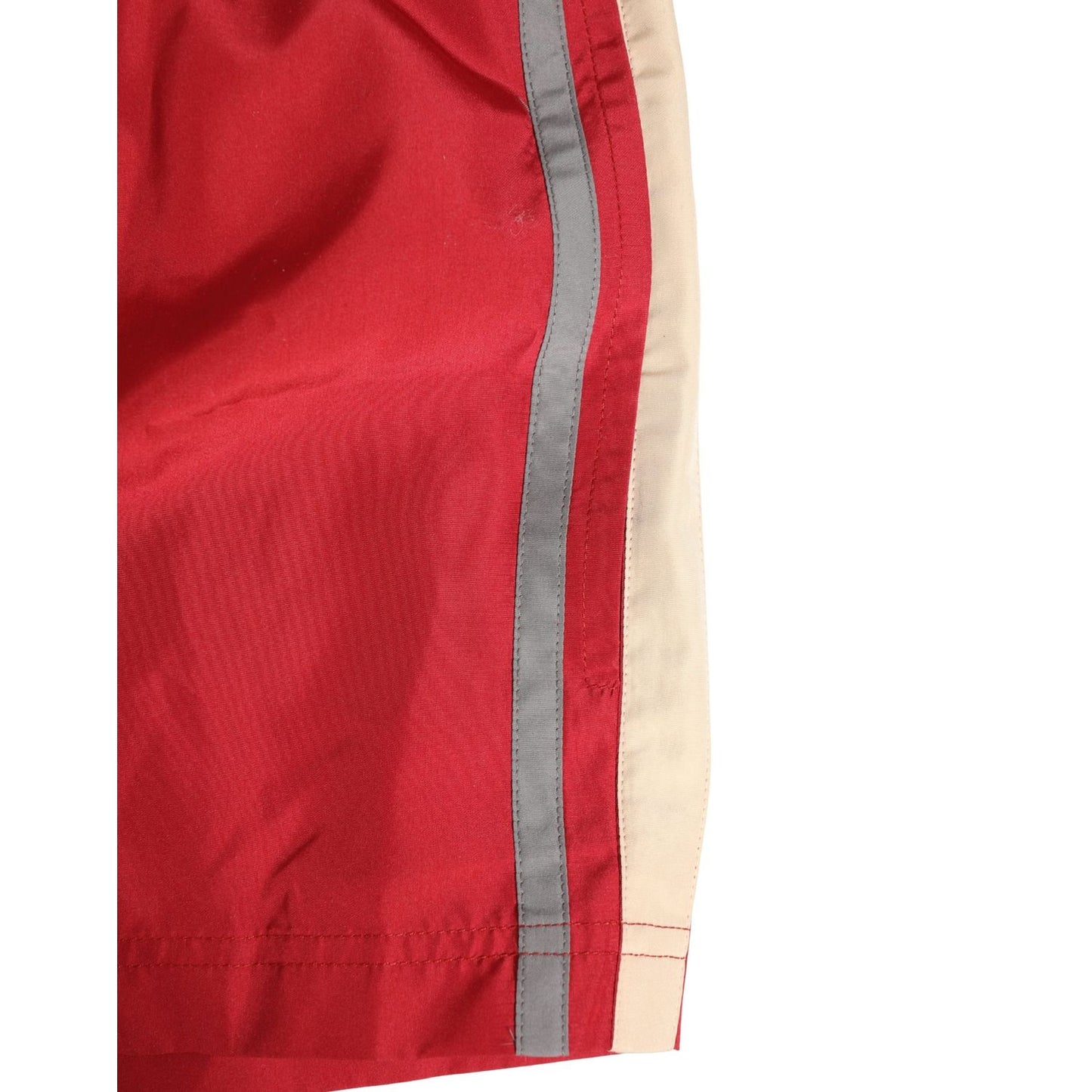Dolce & Gabbana Red Polyester Men Drawstring Shorts Swimwear