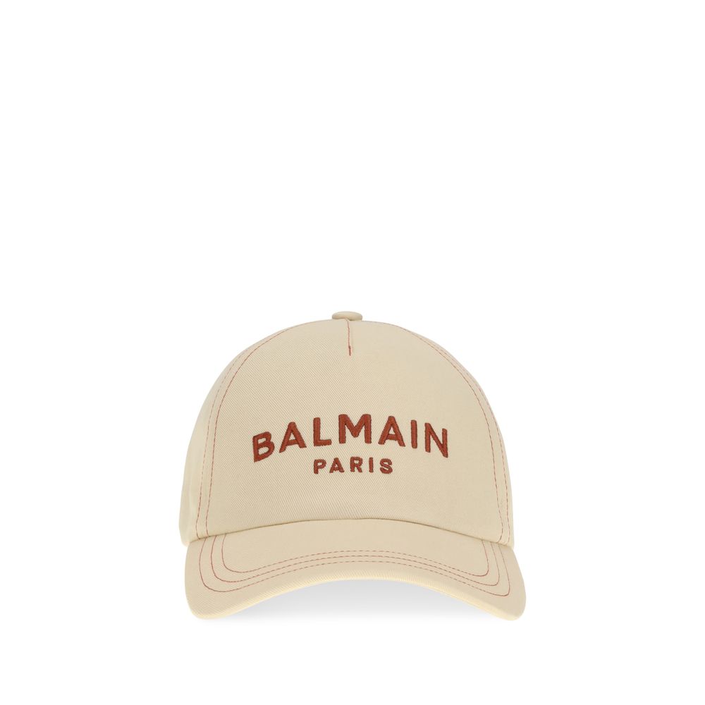 Balmain Beige Cotton Cap (Baseball Hat) 1728,72470364320,Accessories,Balmain,Beige,Caps (Baseball Hat) - Hats - Accessories,Hats - Accessories,New with tags,UNI,Women