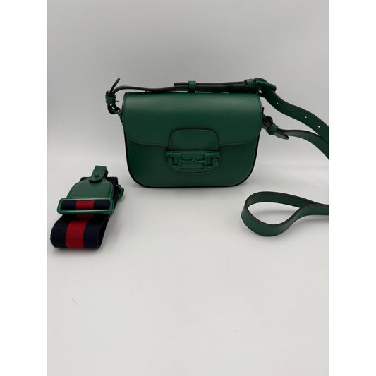 Gucci GUCCI HORSEBIT 1955 Emerald Handbag