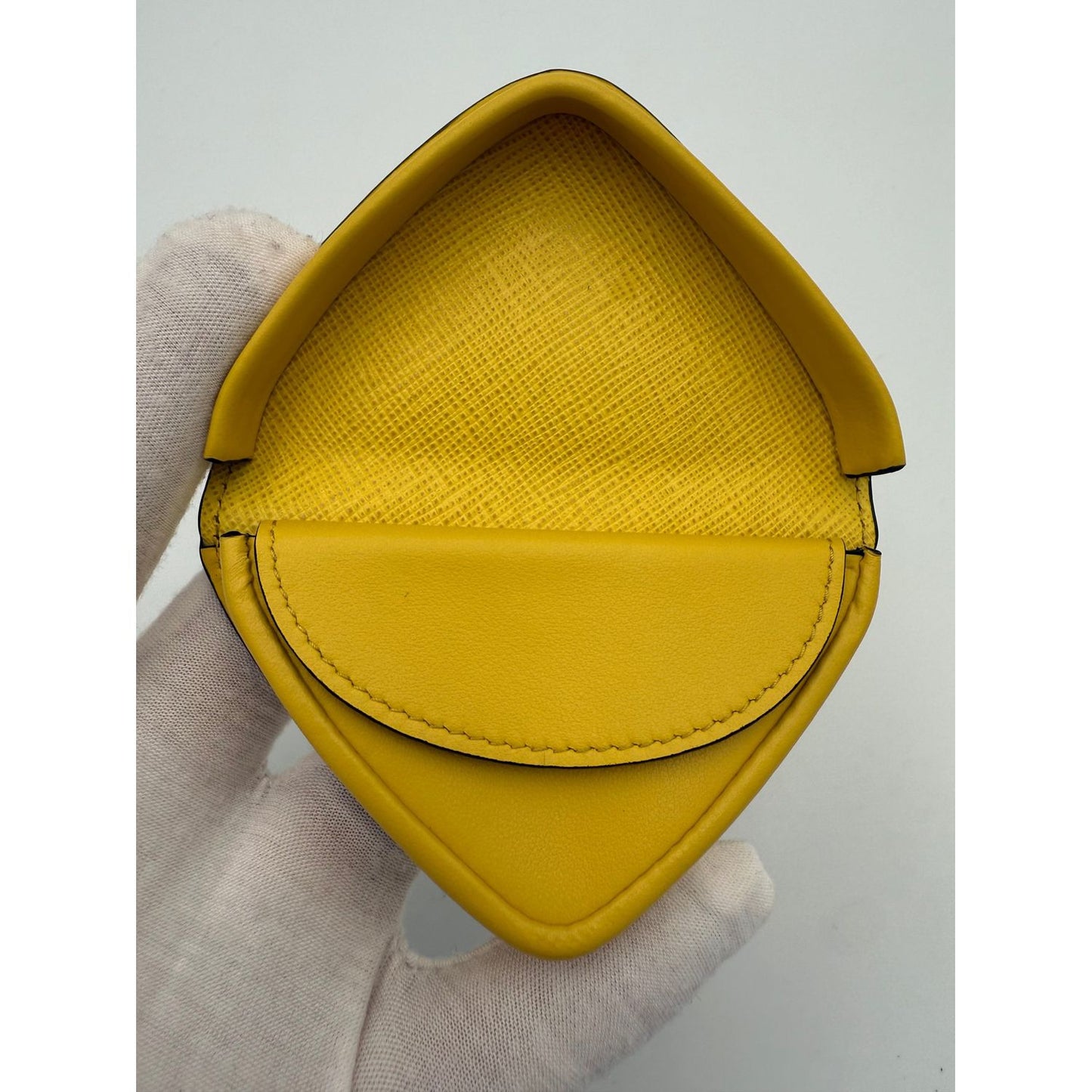 Prada PRADA Saffiano Yellow Coin Purse
