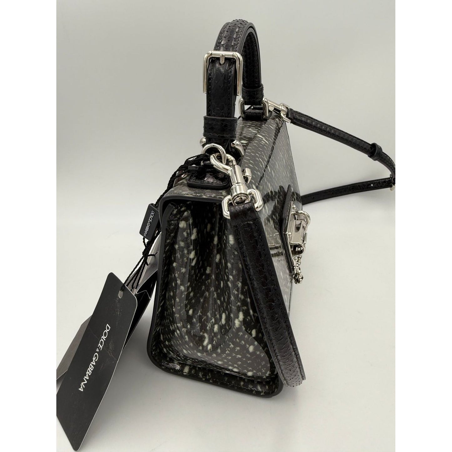 Dolce & Gabbana DOLCE & GABBANA Monica Python and Patent Handbag