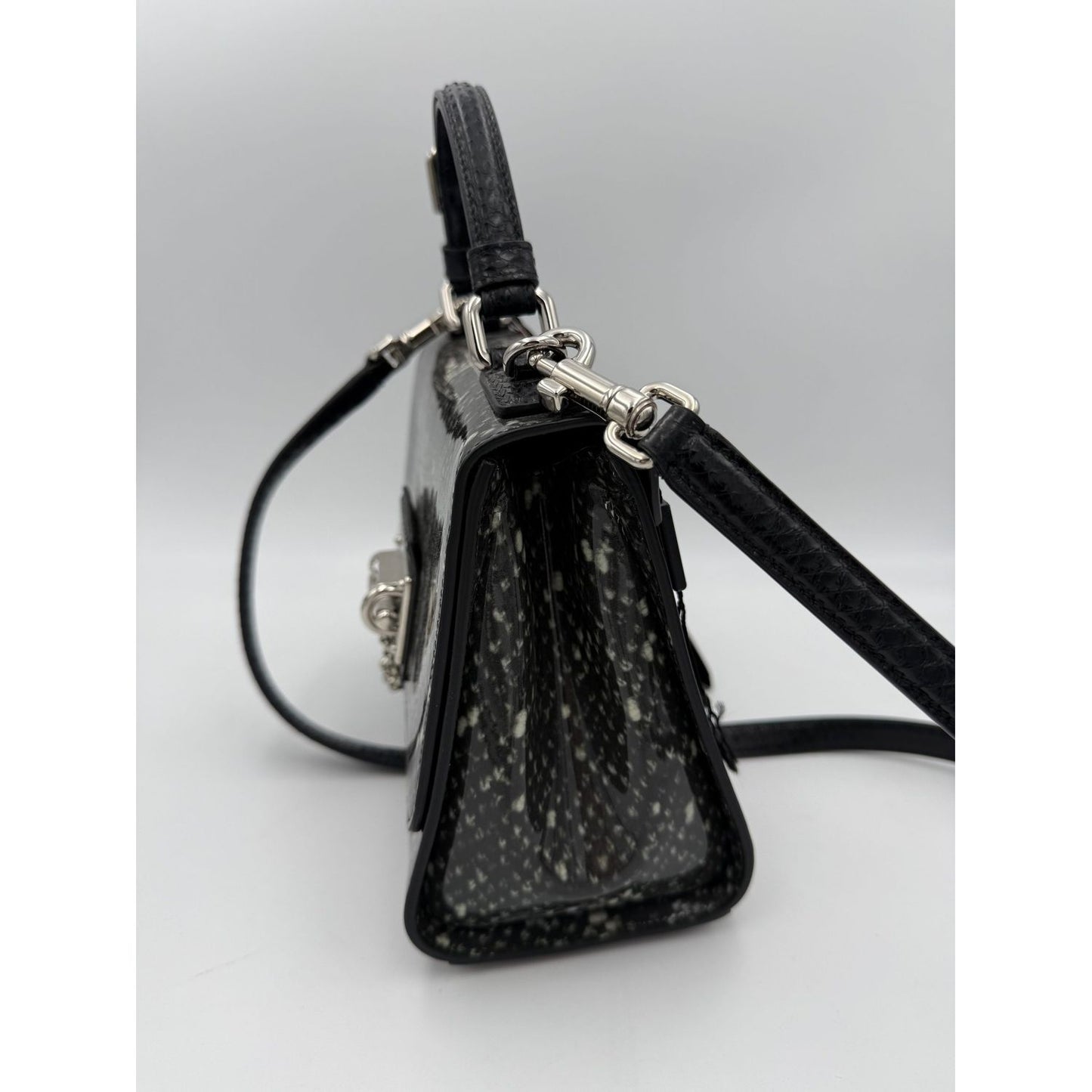 Dolce & Gabbana DOLCE & GABBANA Monica Python and Patent Handbag