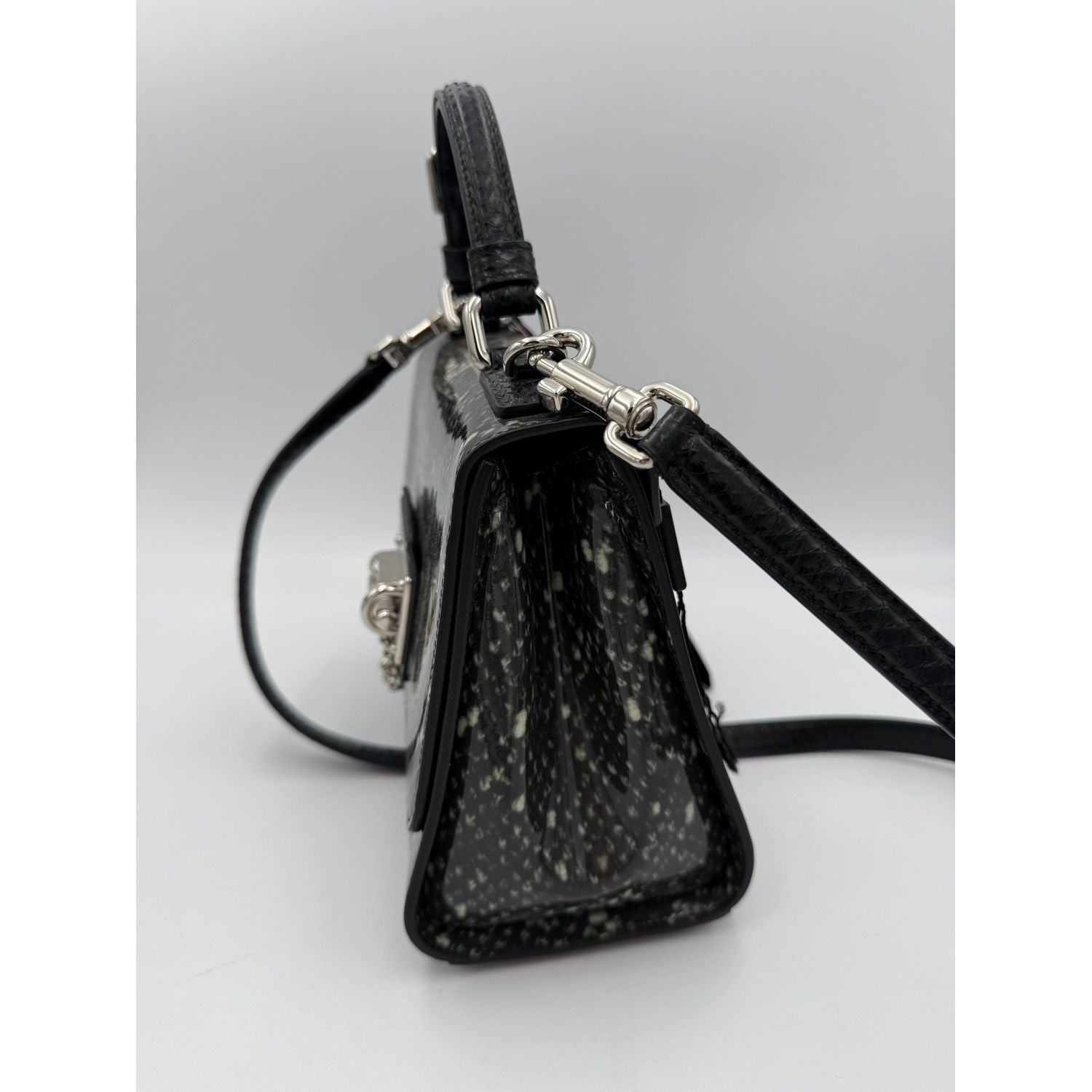 Dolce & Gabbana DOLCE & GABBANA Monica Python and Patent Handbag