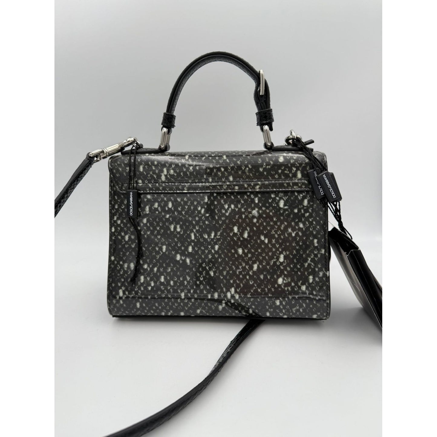 Dolce & Gabbana DOLCE & GABBANA Monica Python and Patent Handbag