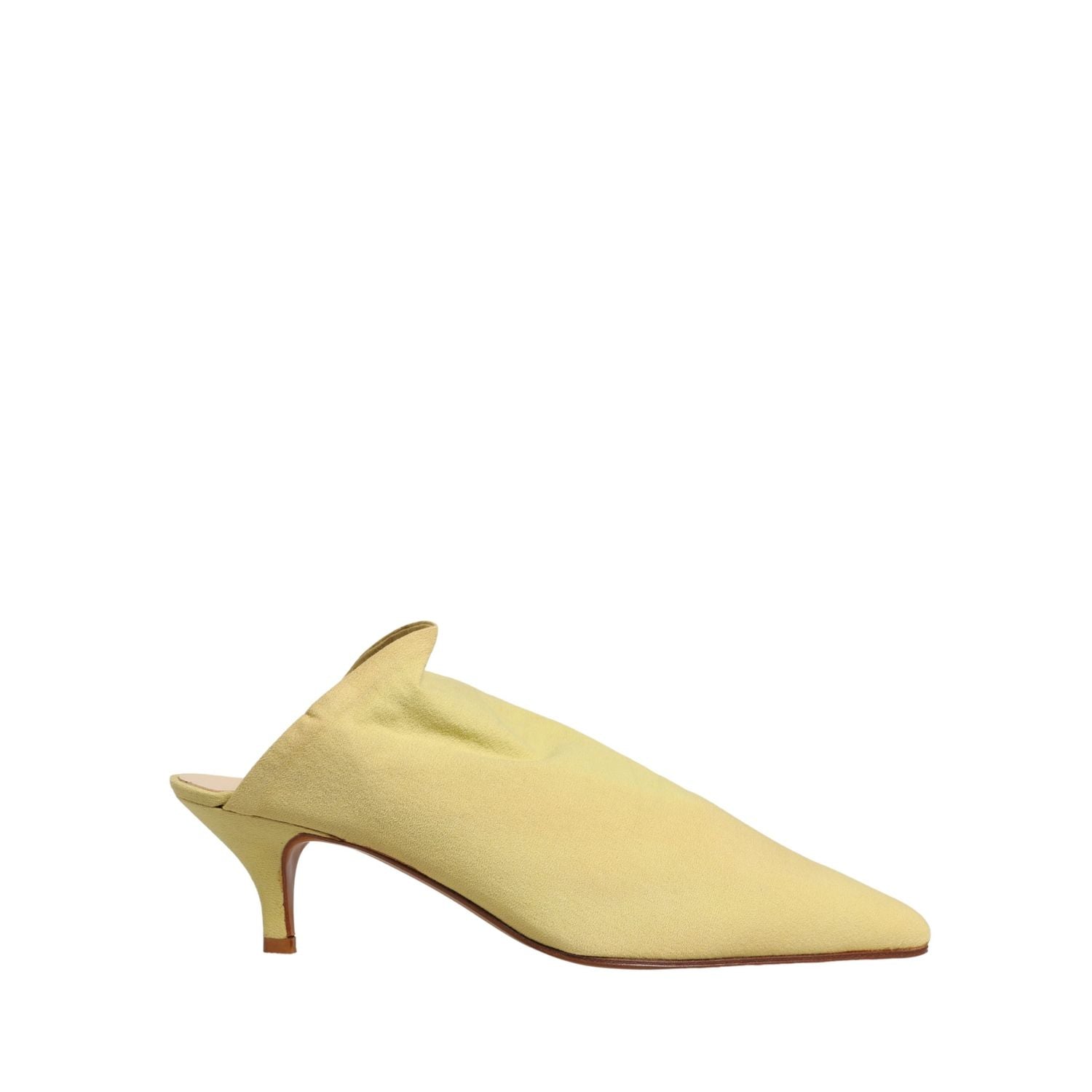 Dolce & Gabbana Yellow Suede Heel Mule Shoes