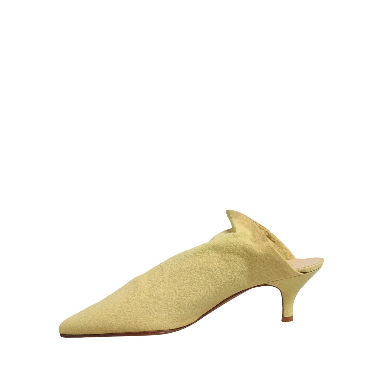 Dolce & Gabbana Yellow Suede Heel Mule Shoes