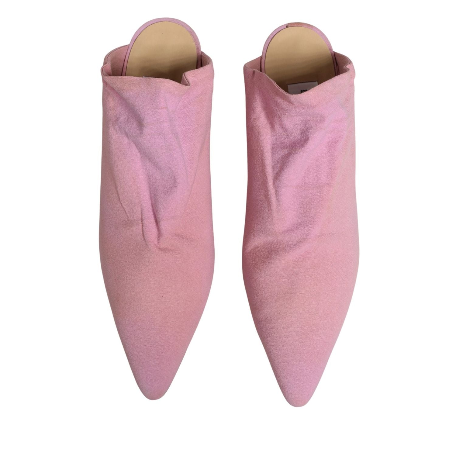 Dolce & Gabbana Pink Suede Heel Mule Shoes