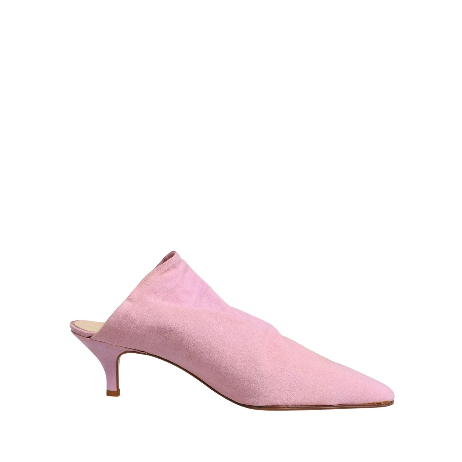 Dolce & Gabbana Pink Suede Heel Mule Shoes