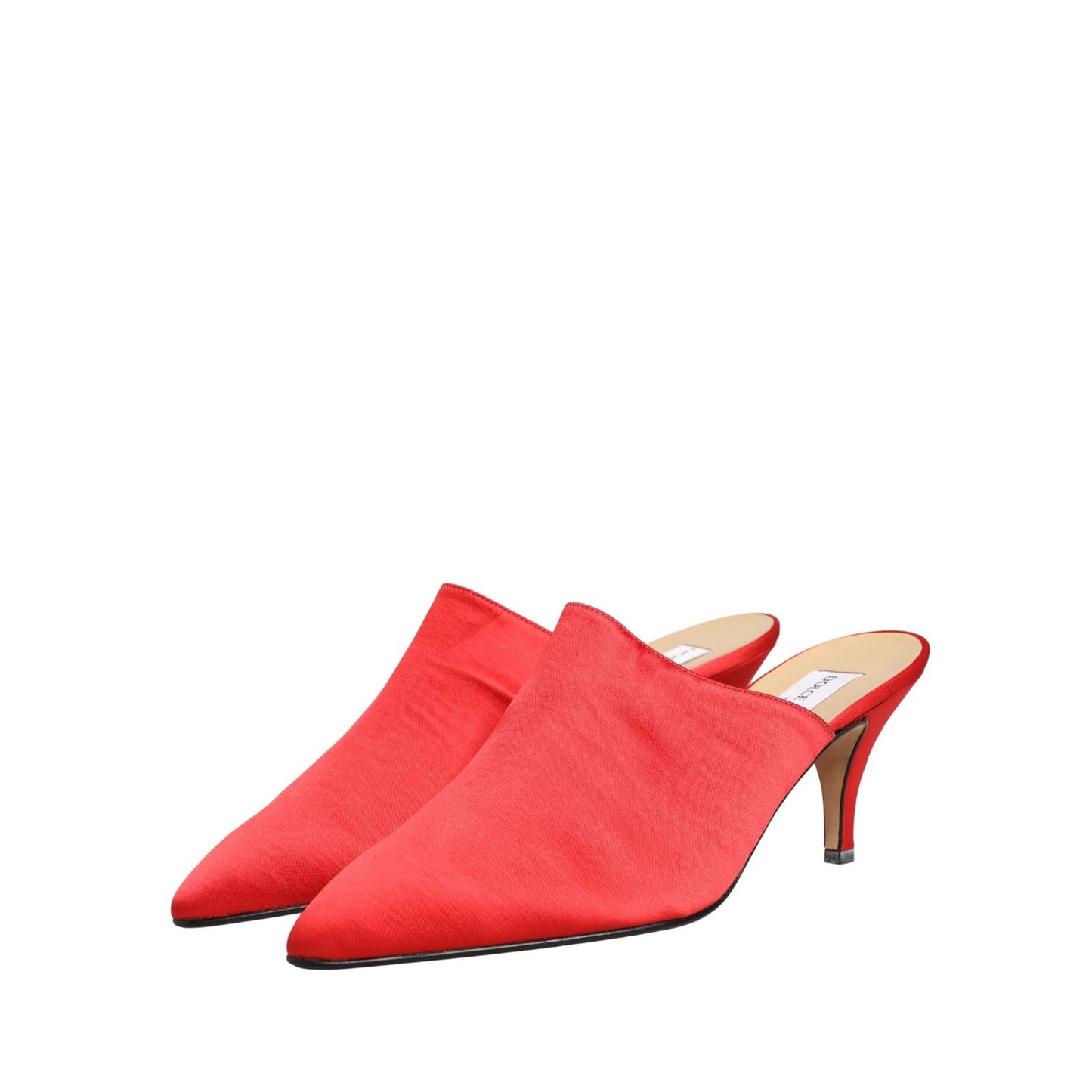 Dolce & Gabbana Red Suede Heel Mule Shoes