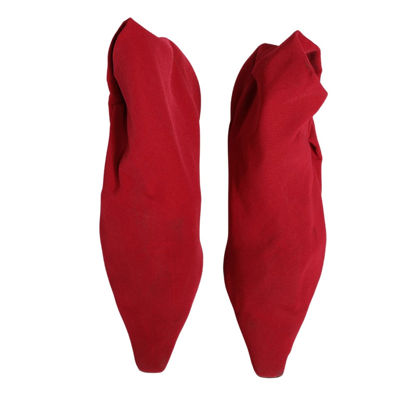 Dolce & Gabbana Red Suede Ankle Boots Shoes