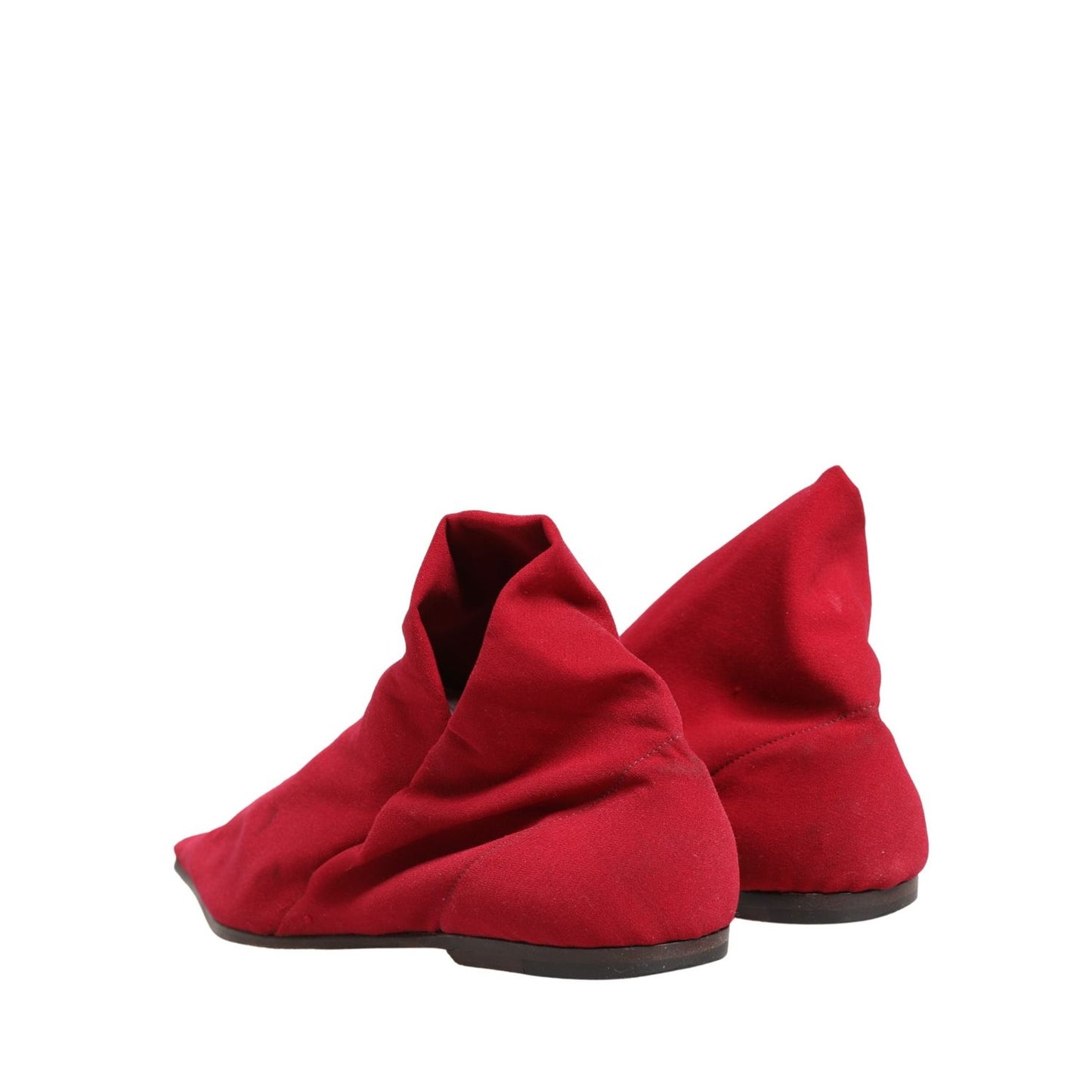 Dolce & Gabbana Red Suede Ankle Boots Shoes