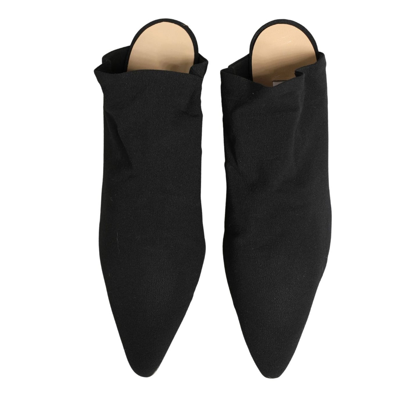Dolce & Gabbana Black Suede Heel Mule Shoes