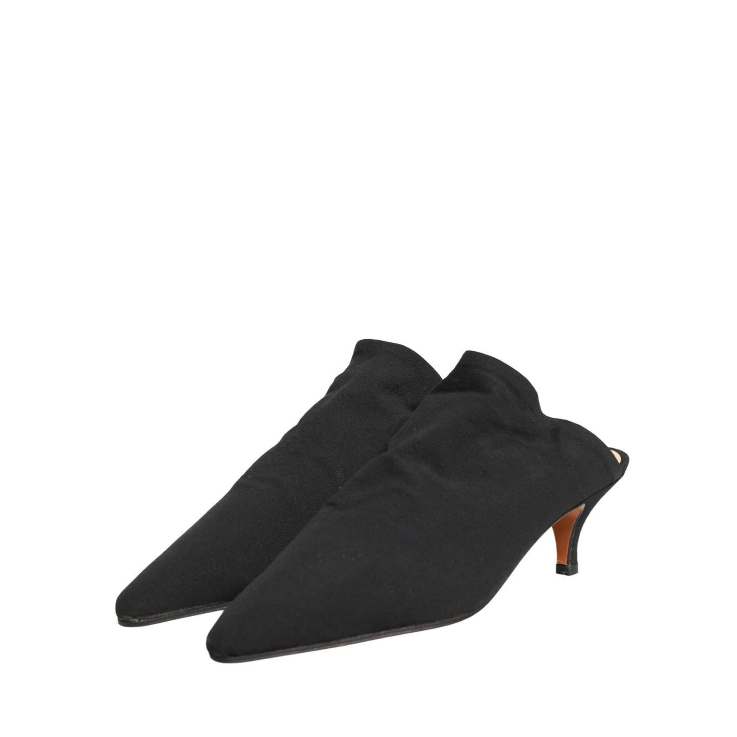 Dolce & Gabbana Black Suede Heel Mule Shoes