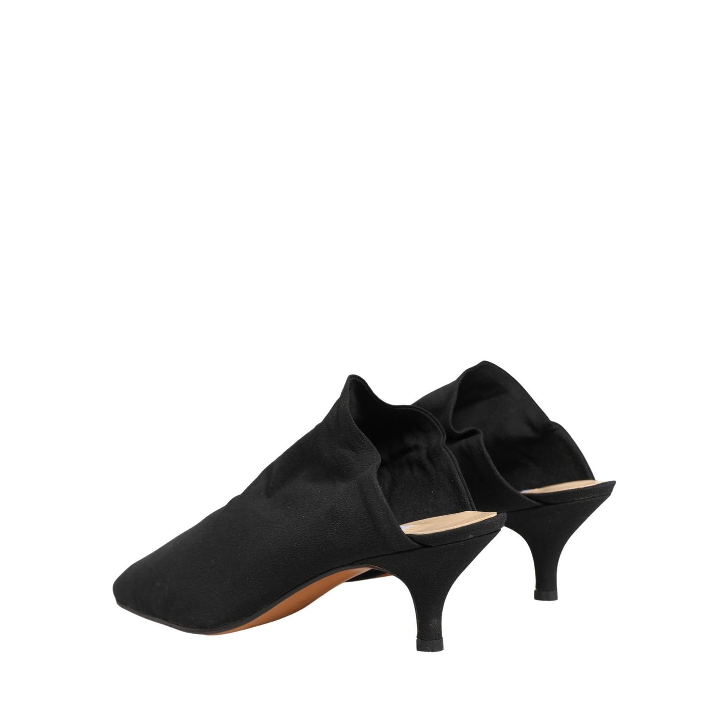 Dolce & Gabbana Black Suede Heel Mule Shoes