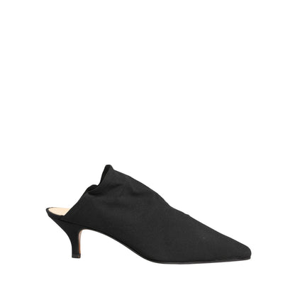 Dolce & Gabbana Black Suede Heel Mule Shoes