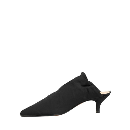 Dolce & Gabbana Black Suede Heel Mule Shoes