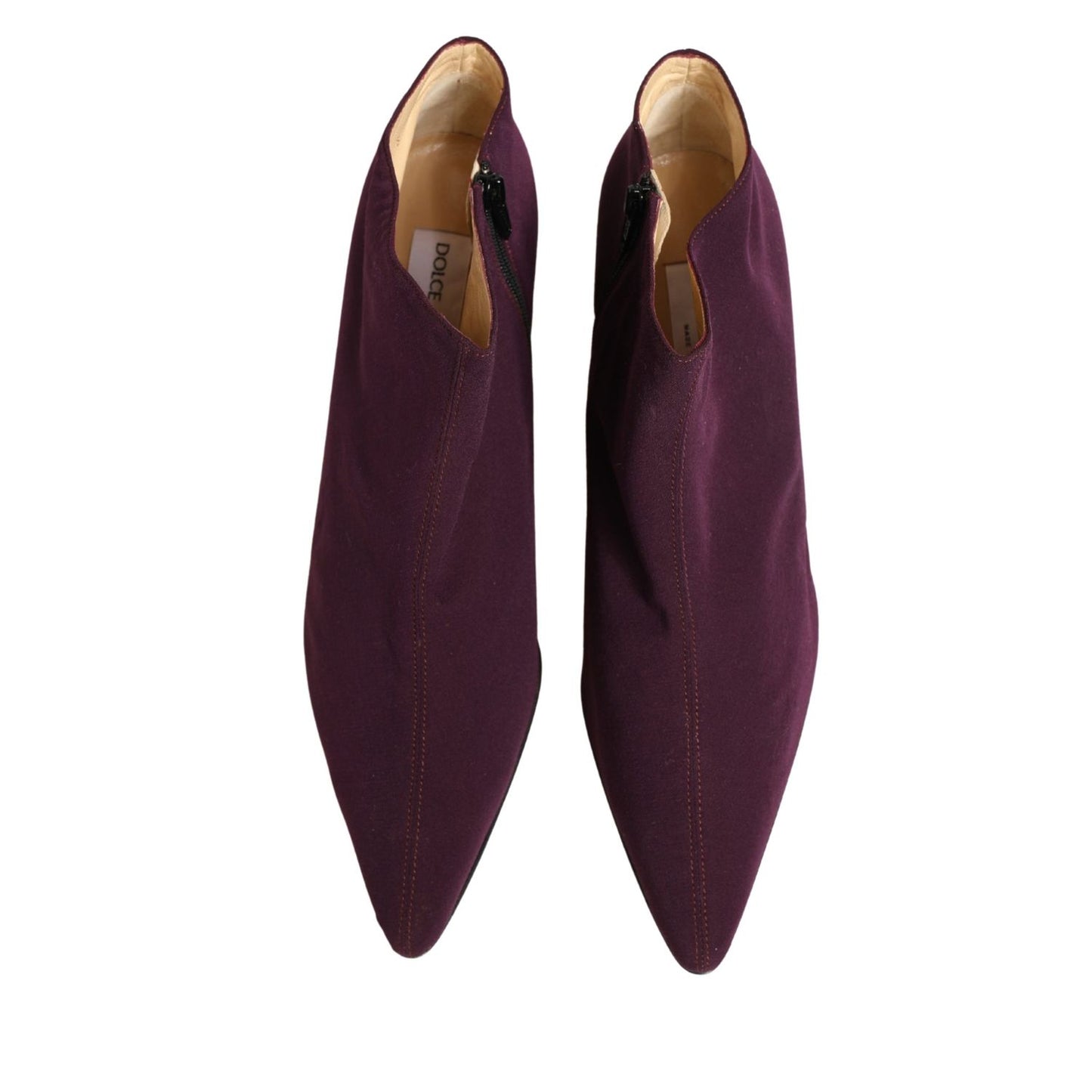 Dolce & Gabbana Purple Suede AnkleBoots Shoes