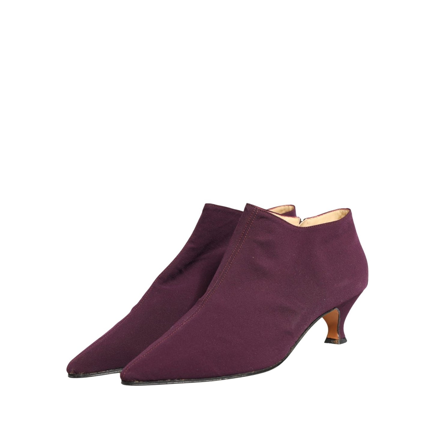 Dolce & Gabbana Purple Suede AnkleBoots Shoes