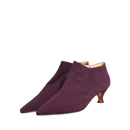 Dolce & Gabbana Purple Suede AnkleBoots Shoes