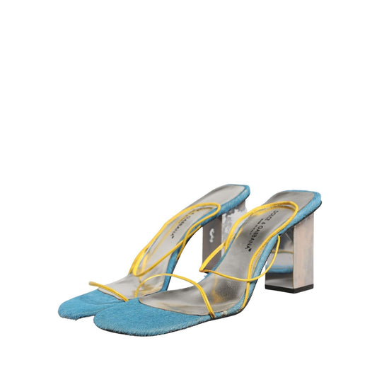 Dolce & Gabbana Multicolor Leather Block Heels Sandals Shoes