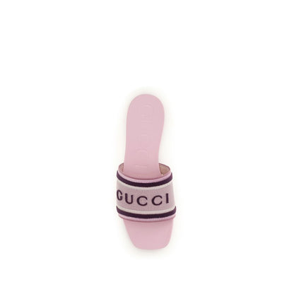 Gucci Multicolor Cotton Sandals 1728,72470364320,EU36.5/US6.5,EU36/US6,EU37.5/US7.5,EU37/US7,EU38.5/US8.5,EU39/US9,EU40/US10,Flat - Sandals - Shoes,Gucci,Multicolor,New with tags,Sandals - Shoes,Shoes,Women