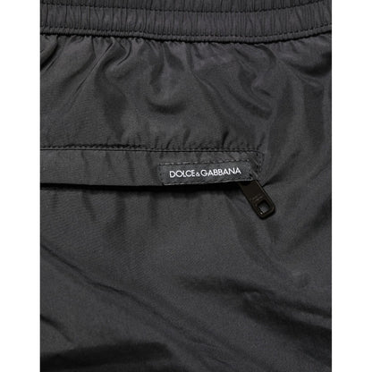 Dolce & Gabbana Black Polyester Drawstring Men Shorts Swimwear
