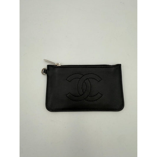 Chanel CHANEL Lamb Leather Coin Purse/Card Holder