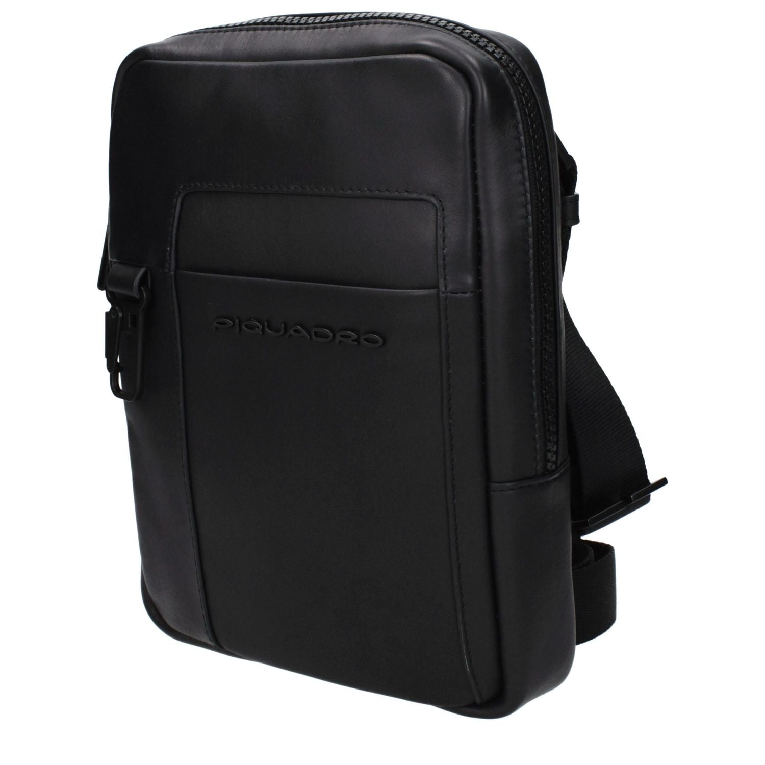 Piquadro Black Leather Crossbody Bag