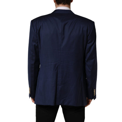 Dolce & Gabbana Blue Single Breasted 2 Button Suit Jacket