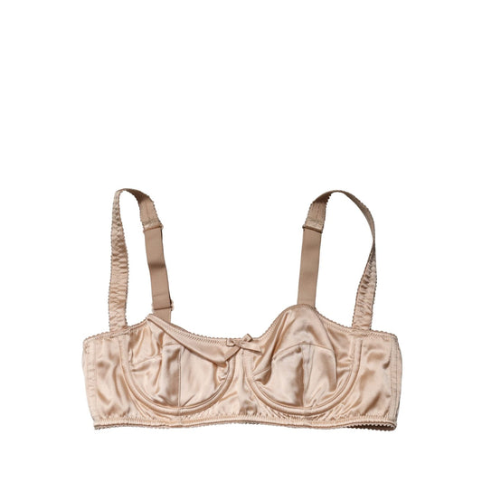 Dolce & Gabbana Beige Semi-Pad Underwire Balconette Bra Underwear