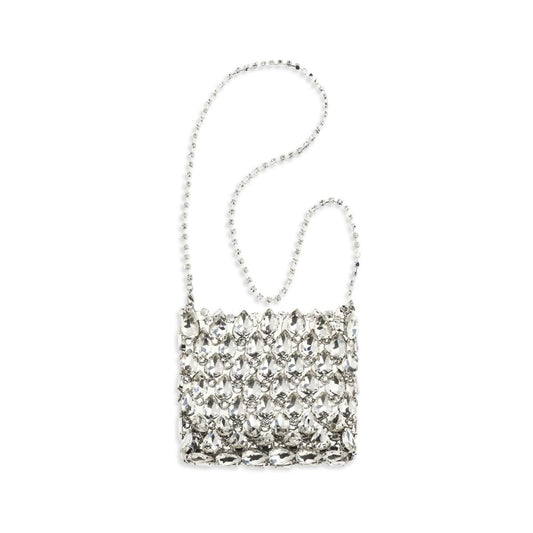 Self-Portrait Silver Polyester Shoulder Bag