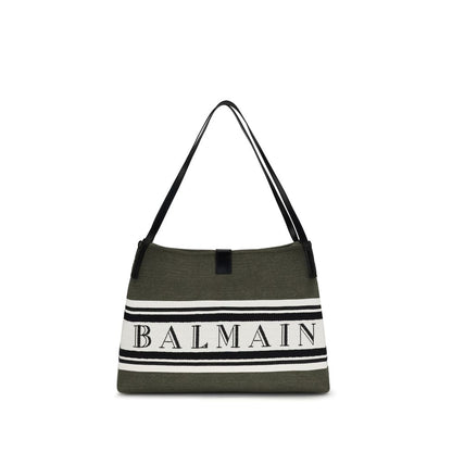 Balmain Black Cotton Shoulder Bag