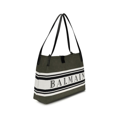 Balmain Black Cotton Shoulder Bag