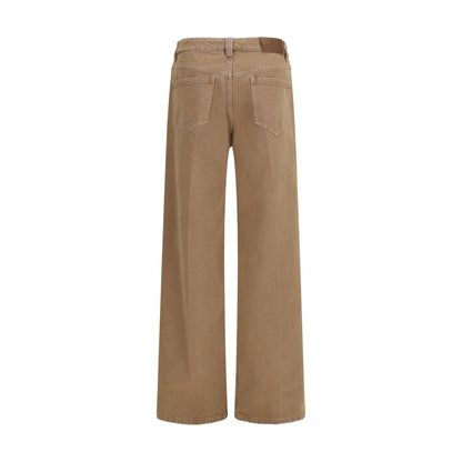 Brunello Cucinelli Brown Cotton Straight-Leg Jeans