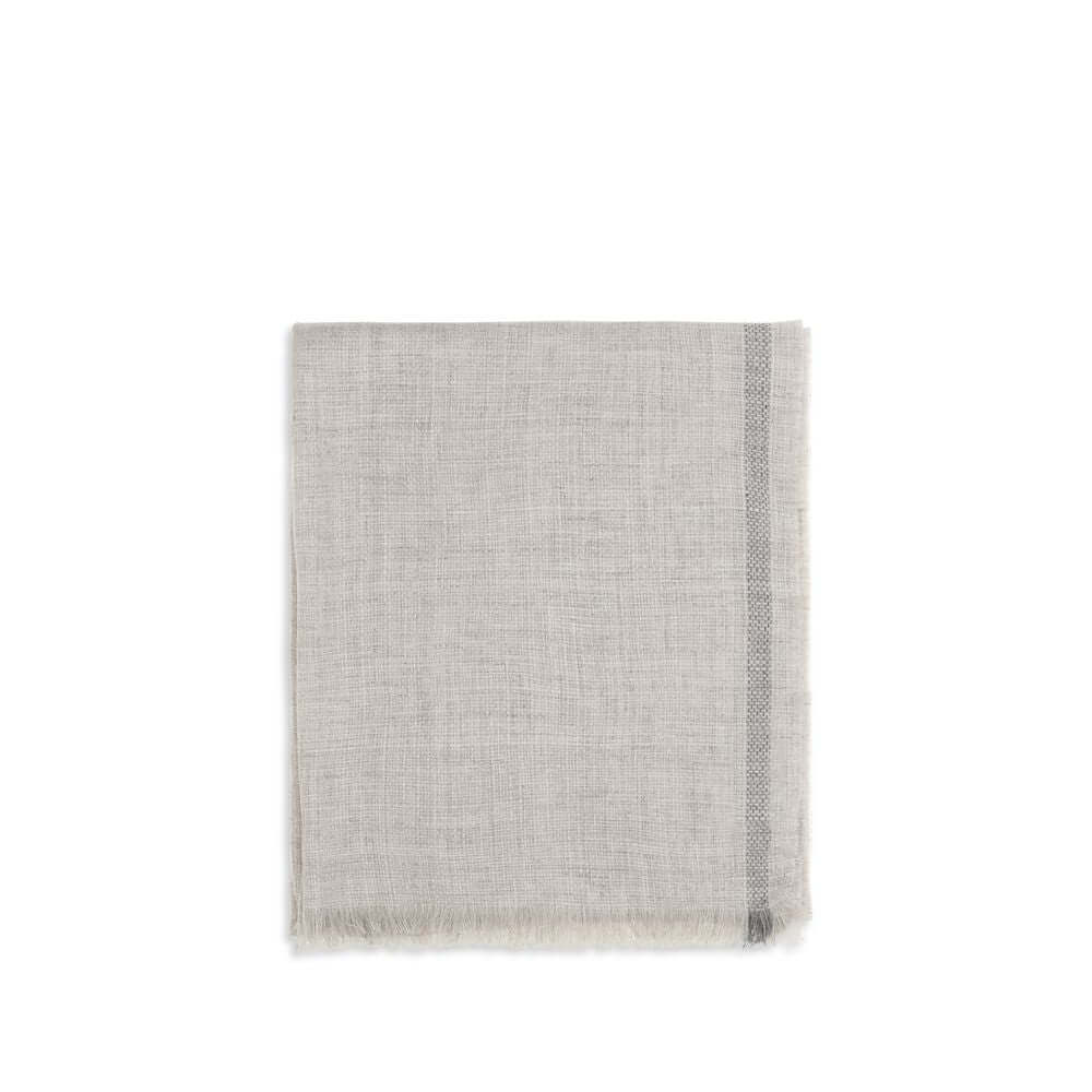 Brunello Cucinelli Gray Linen Scarf