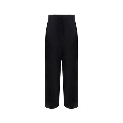 Salvatore Ferragamo Black Silk Casual Pants