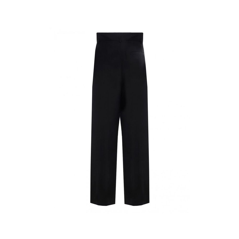 Salvatore Ferragamo Black Silk Casual Pants