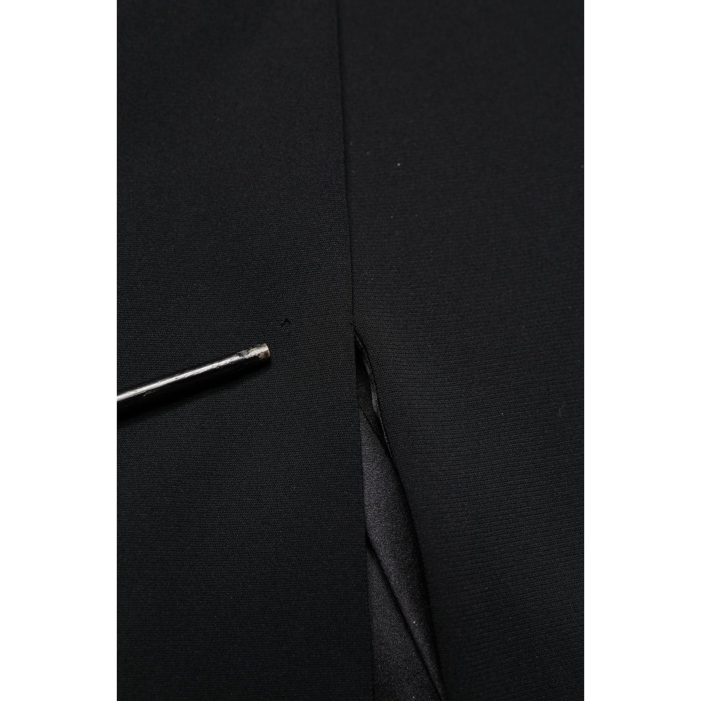 Dolce & Gabbana Black Silk Button Bodice Sheath Maxi Dress