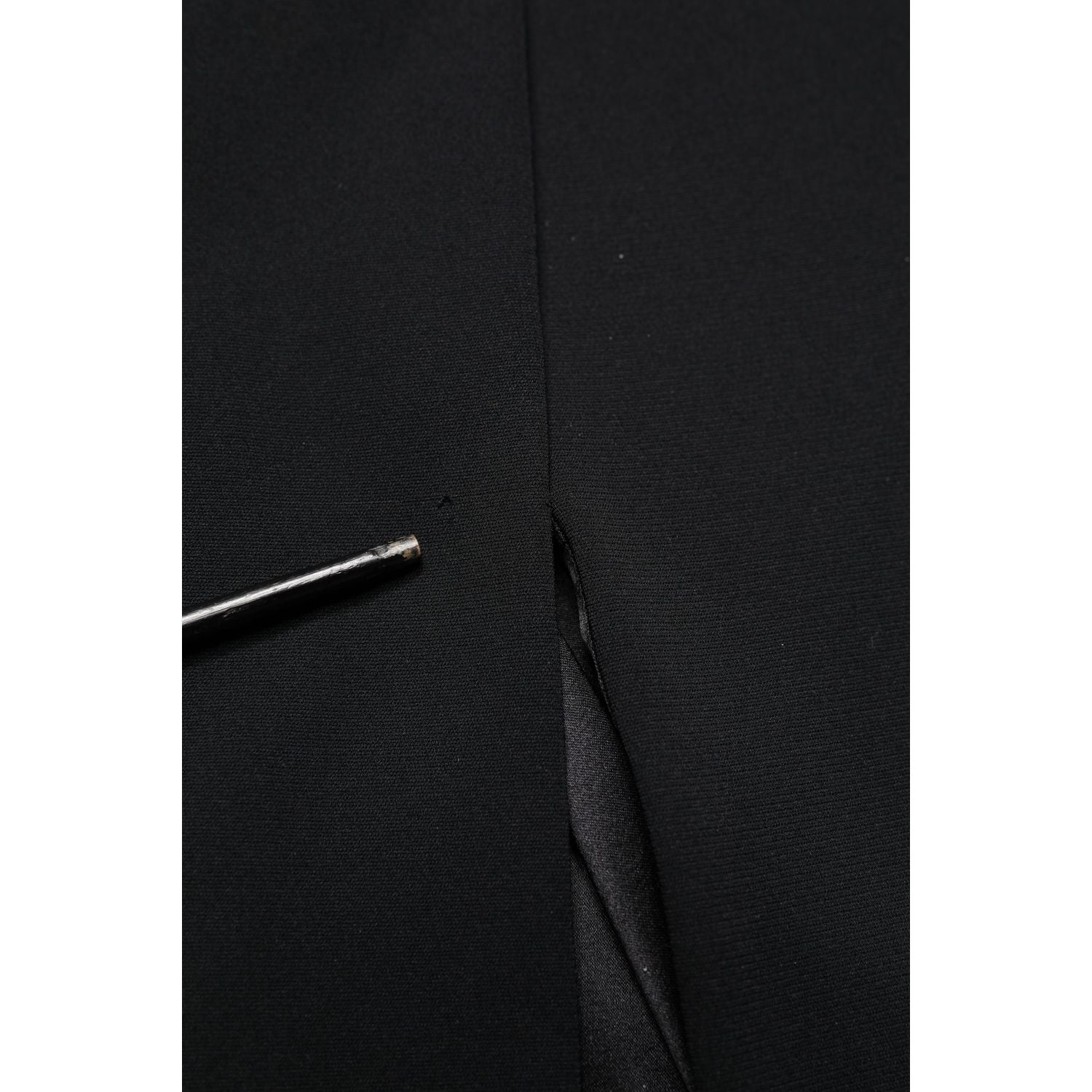 Dolce & Gabbana Black Silk Button Bodice Sheath Maxi Dress