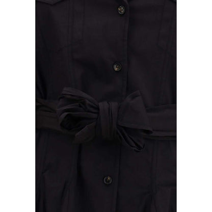 Ganni Black Cotton Casual Dress
