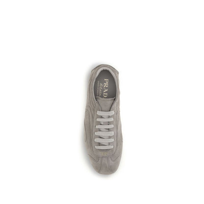 Prada Beige Lamb Ovis Aries Aries Athletic Sneakers