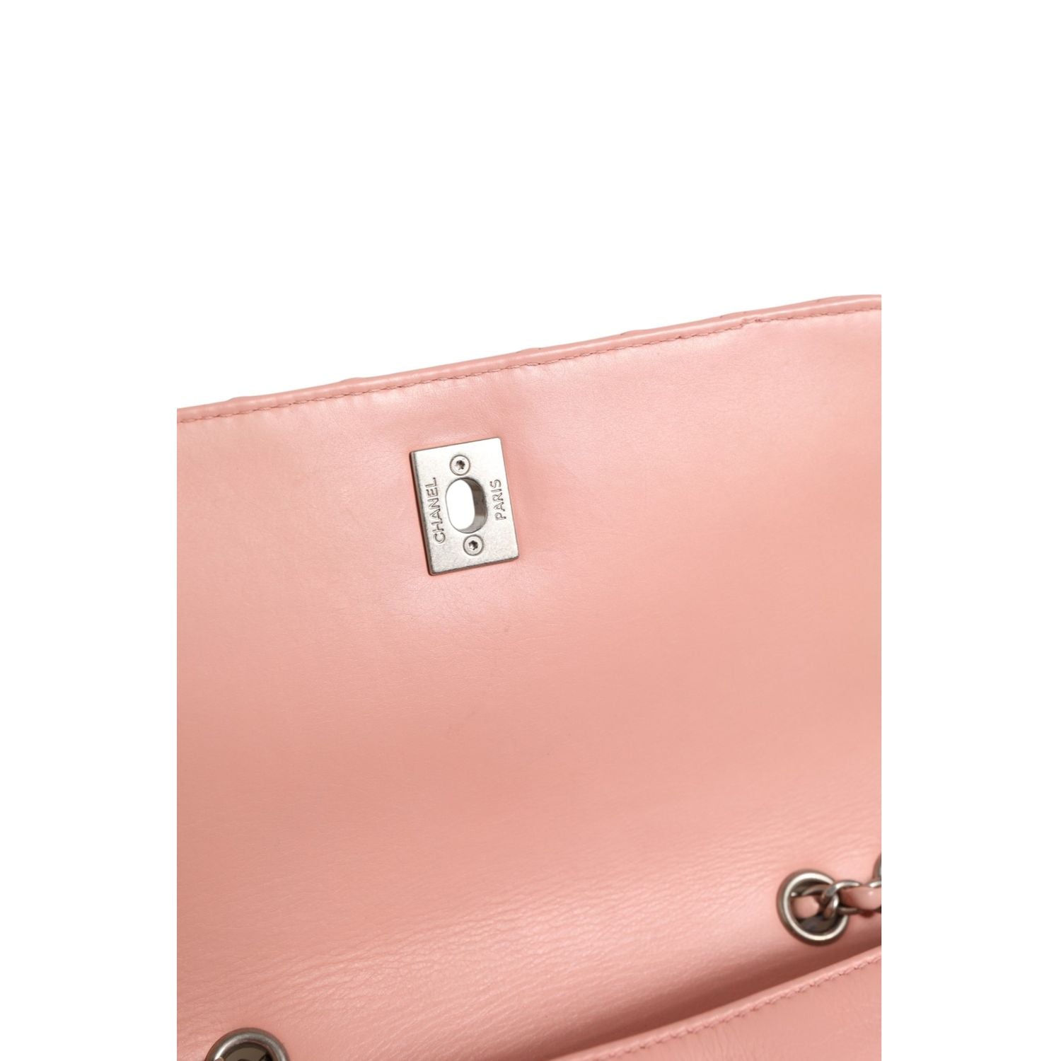 Chanel Small Classic Double Flap Bag Light Pink Chevron