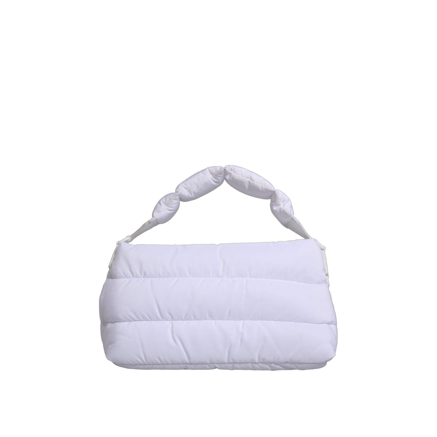 Dolce & Gabbana White Logo Plaque Polyester Quilted Shoulder Borse Bag