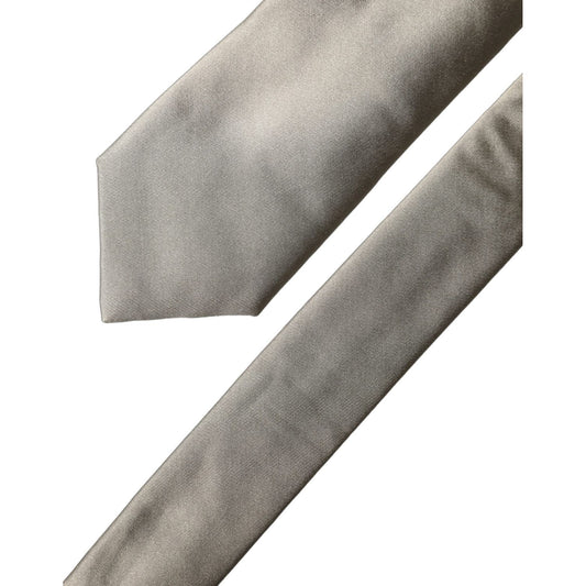 Dolce & Gabbana White Tattoo Floral Silk Adjustable Men Tied Necktie Tie