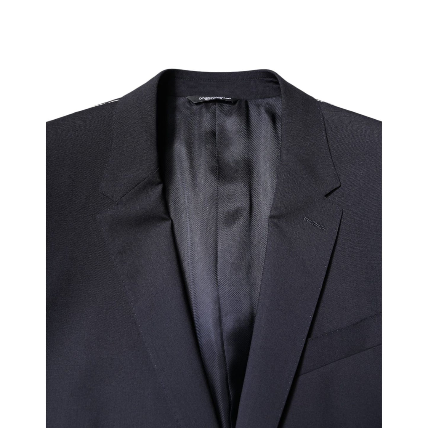 Dolce & Gabbana Blazer MARTINI Dark Blue Wool SingleBreasted Blazer