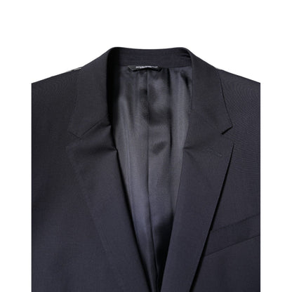 Dolce & Gabbana Blazer MARTINI Dark Blue Wool SingleBreasted Blazer