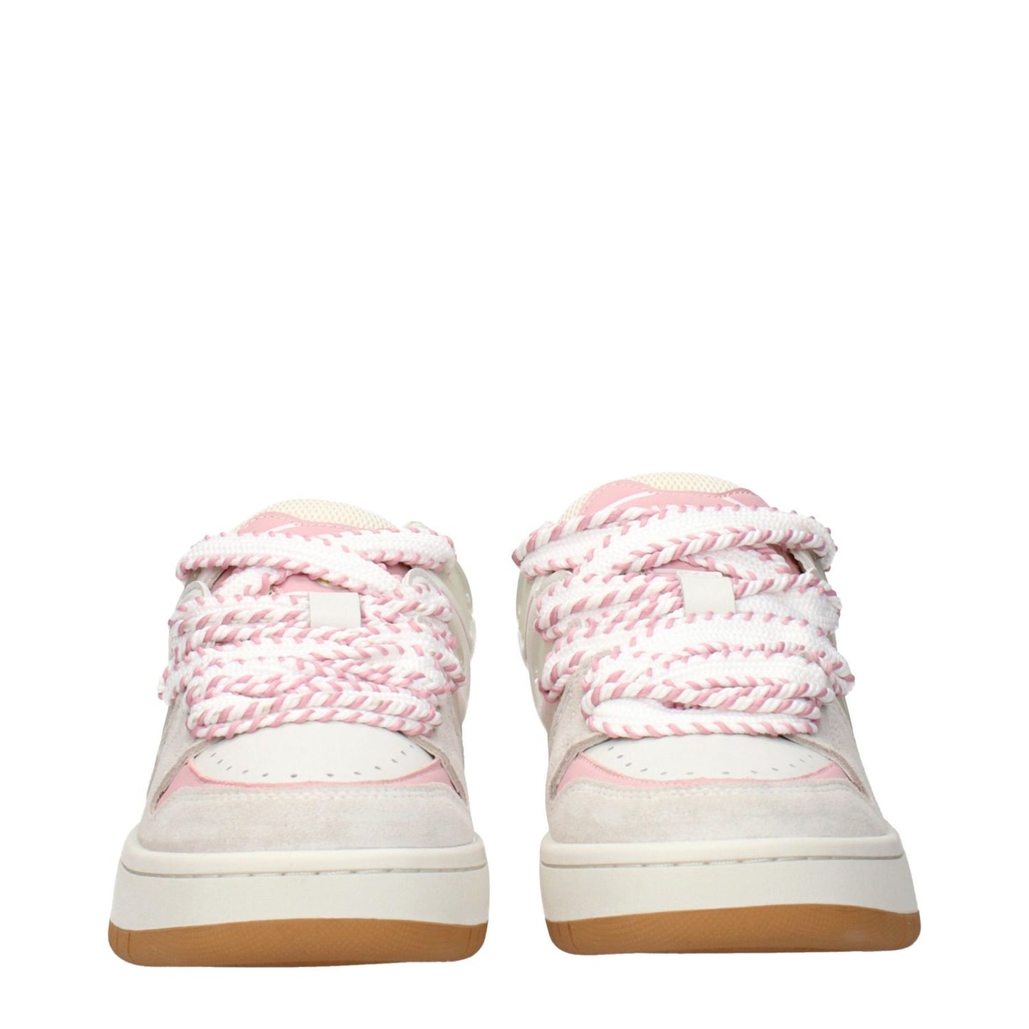 Barrow White Leather Low Top Sneakers