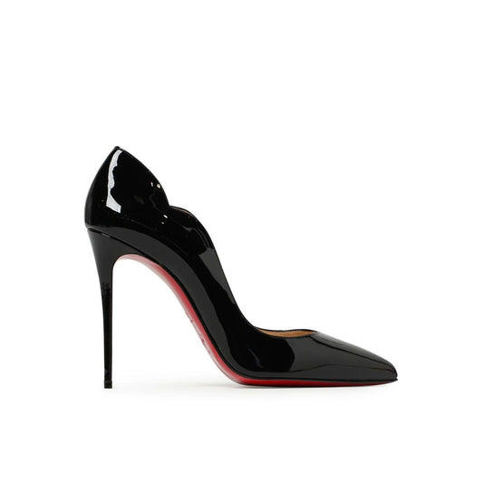 Christian Louboutin Black Patent Leather Hot Chick Pumps 100