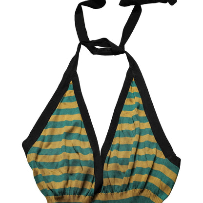 Dolce & Gabbana Multicolor Stripes Wool Knit Halter Tank Top